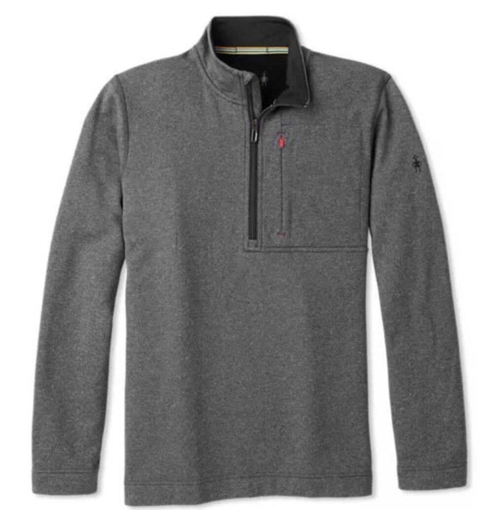 Smartwool Men's Marino Sport Fleece 1/2 Zip in Charcoal Heather Size Large